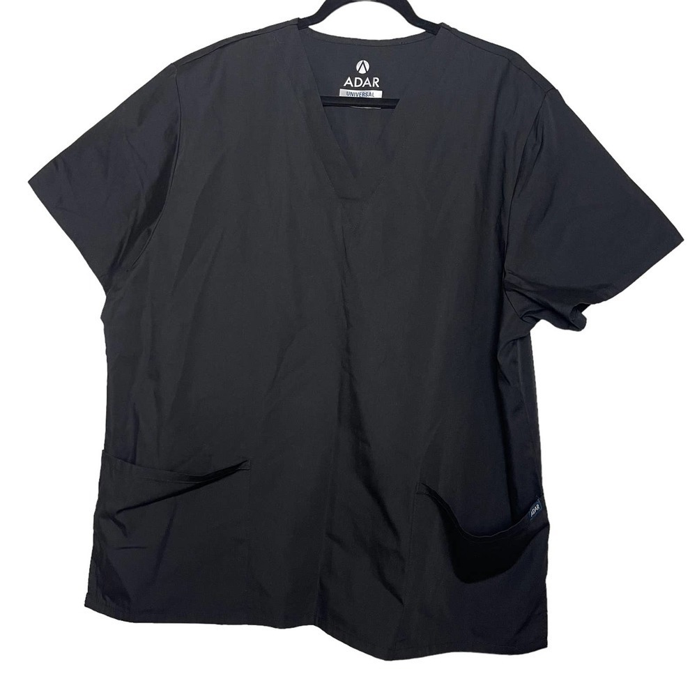 Adar Universal Black 2 Pocket Scrub Size 2XL